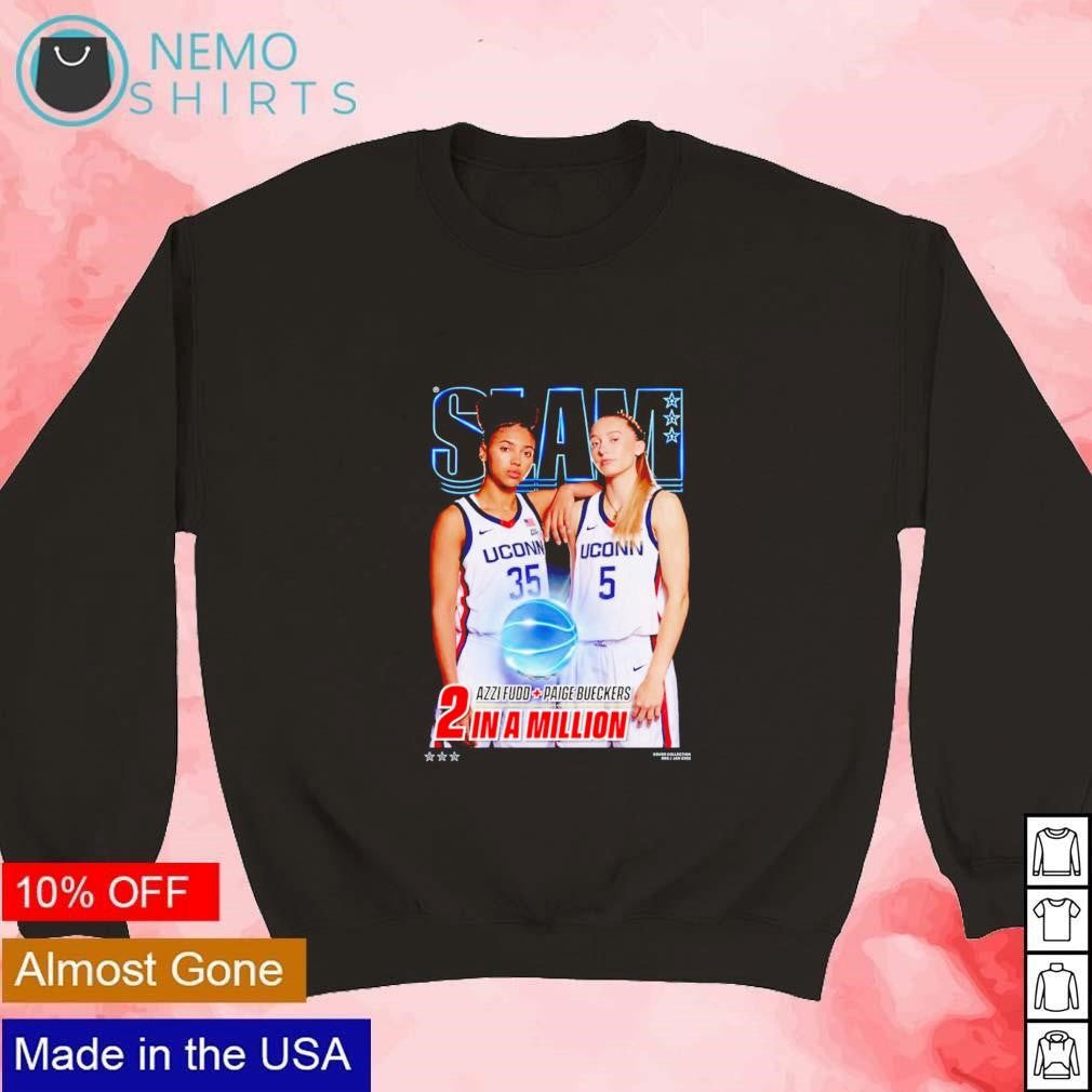 Slam Paige Bueckers and Azzi Fudd 2 in a million - Adult & Kids T-Shirts, Sweatshirts & Hoodies apparel design preview 3
