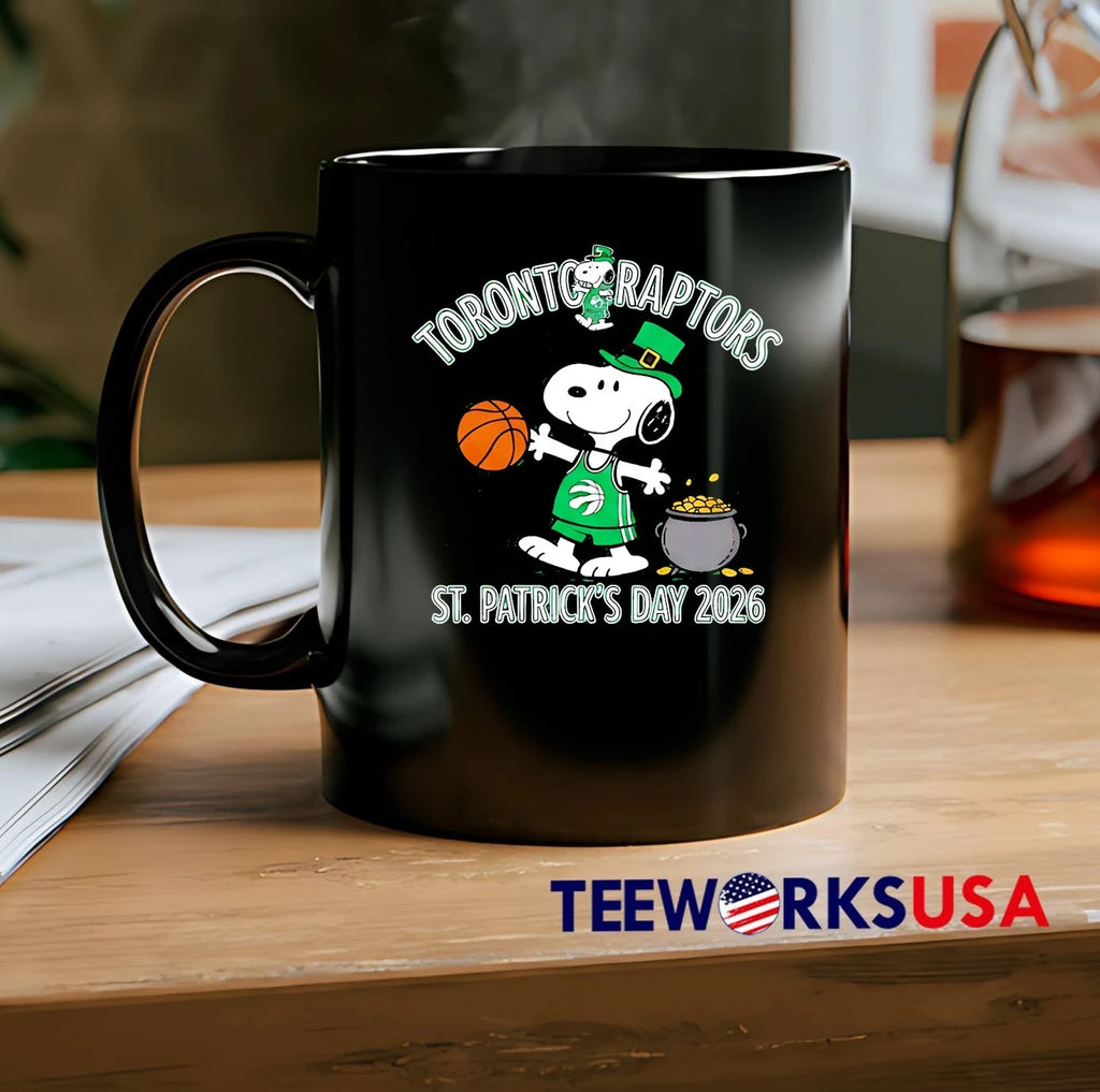 Toronto Raptors x Snoopy St Patrick's day 2026 - Adult & Kids T-Shirts, Sweatshirts & Hoodies apparel design preview 2