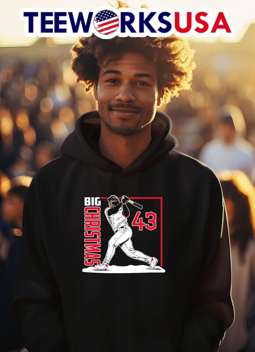 Big Christmas 43 Jhonkensy Noel baseball - Adult & Kids T-Shirts, Sweatshirts & Hoodies apparel design preview 2