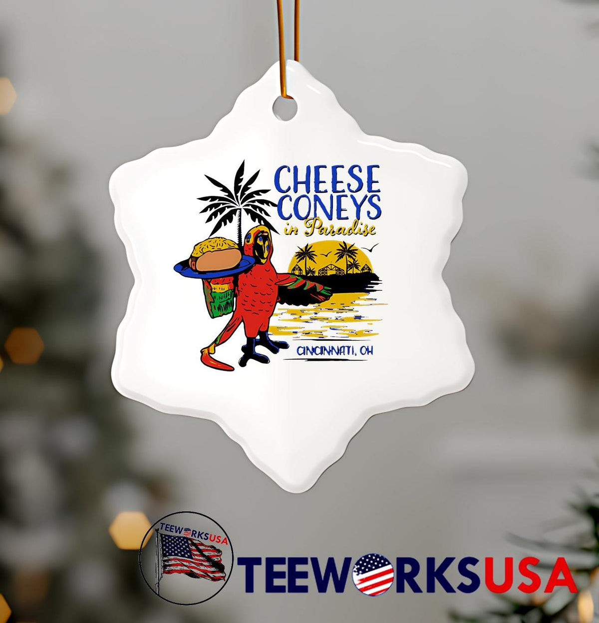 Cheese Coney In Paradise Cincinnati oh sunset - Adult & Kids T-Shirts, Sweatshirts & Hoodies apparel design preview 7