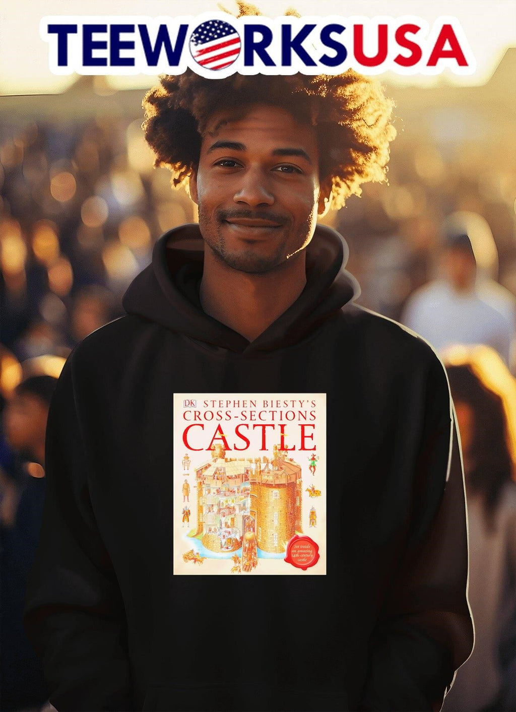 Stephen Biesty's Cross-Sections Castle - Adult & Kids T-Shirts, Sweatshirts & Hoodies apparel design preview 2