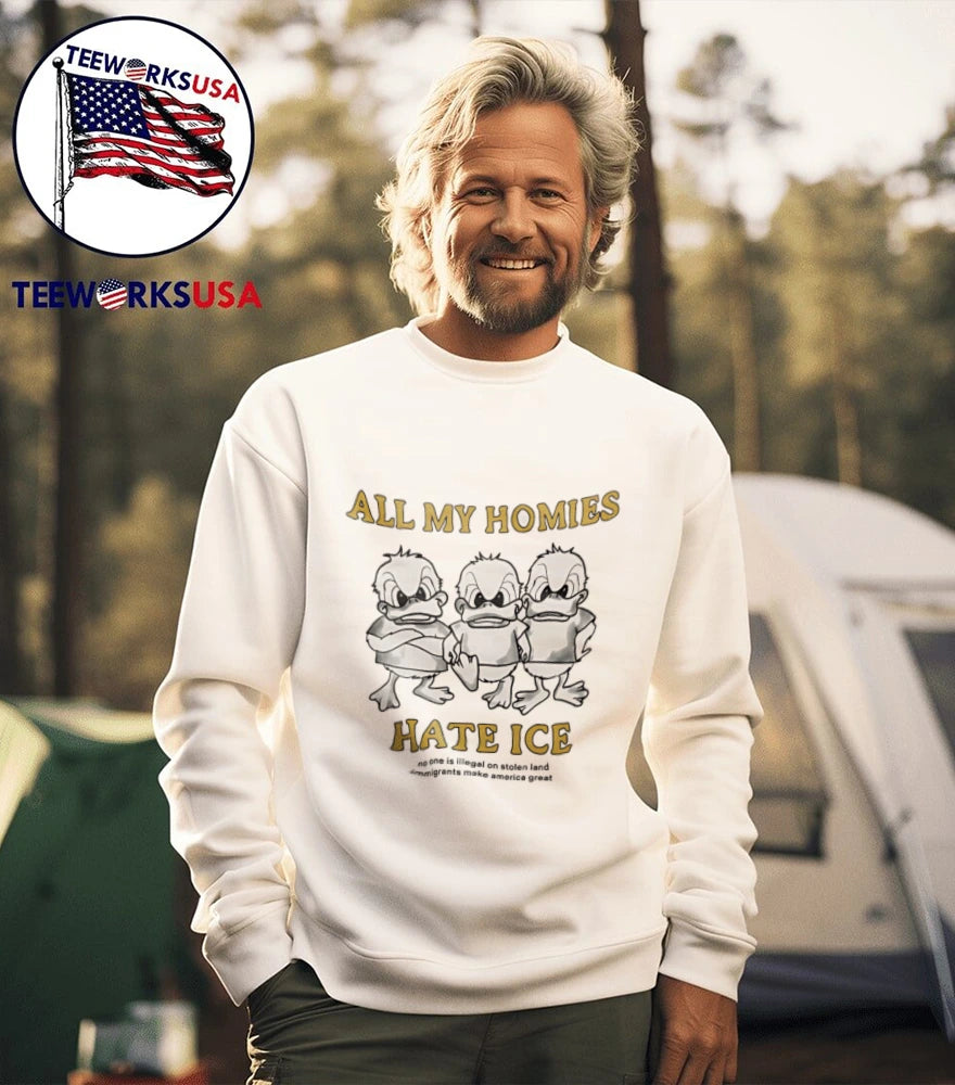All My Homies Hate Ice Duck - Adult & Kids T-Shirts, Sweatshirts & Hoodies apparel design preview 5