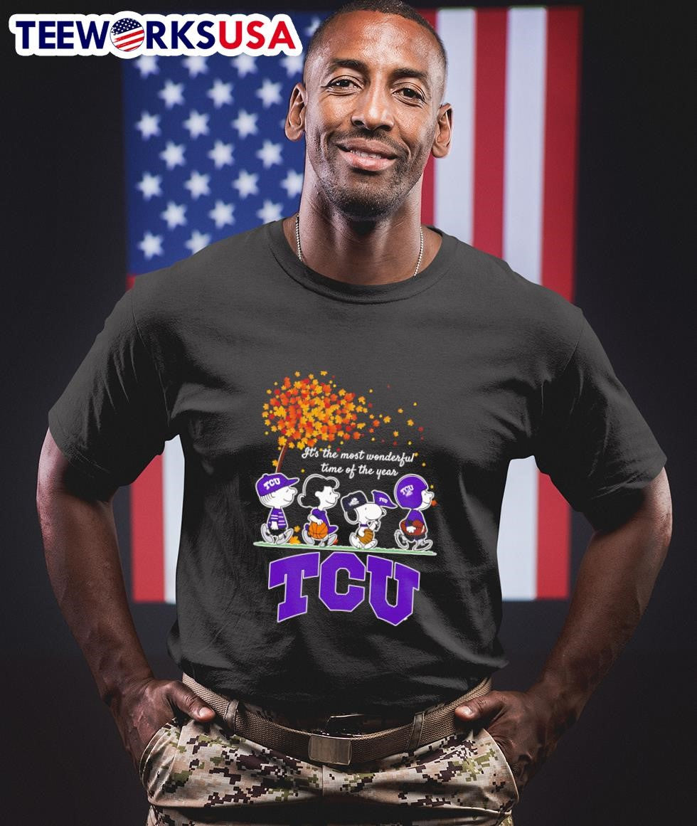 Peanuts it's the most wonderful time of year TCU - Adult & Kids T-Shirts, Sweatshirts & Hoodies apparel design preview 1