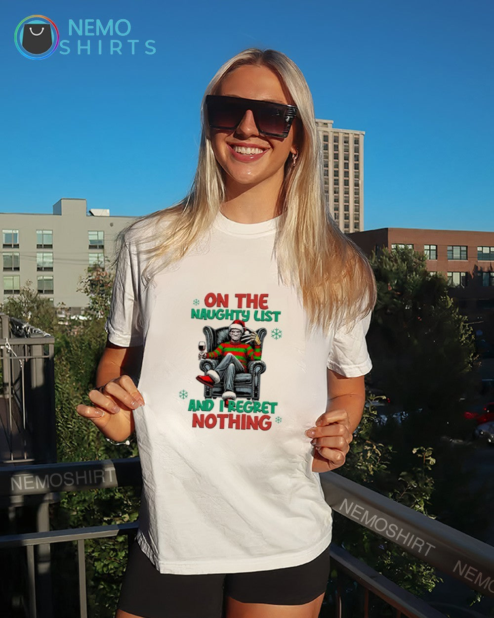 On the naughty list and I regret nothing Freddy - Adult & Kids T-Shirts, Sweatshirts & Hoodies apparel design preview 6