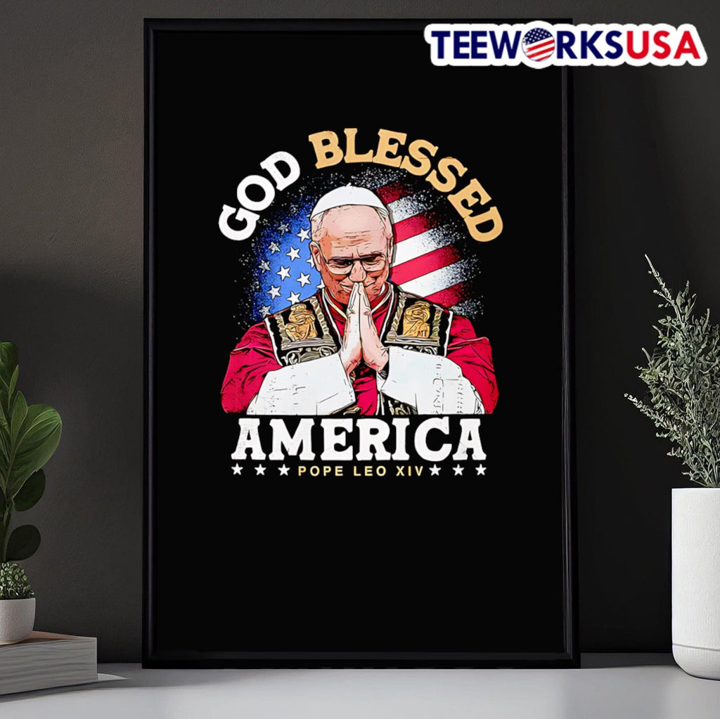 God Blessed America Pope Leo XIV - Adult & Kids T-Shirts, Sweatshirts & Hoodies apparel design preview 5