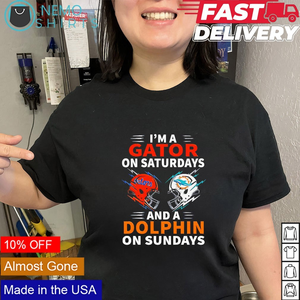 I'm a Florida Gators on Saturdays and Miami Dolphins - Adult & Kids T-Shirts, Sweatshirts & Hoodies apparel design preview 2