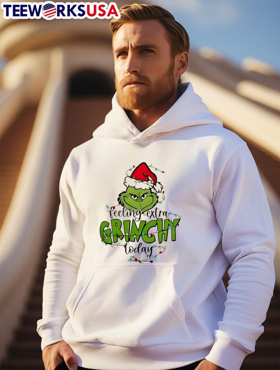 The Grinch Feeling Extra Grinchy Today christmas - Adult & Kids T-Shirts, Sweatshirts & Hoodies apparel design preview 2