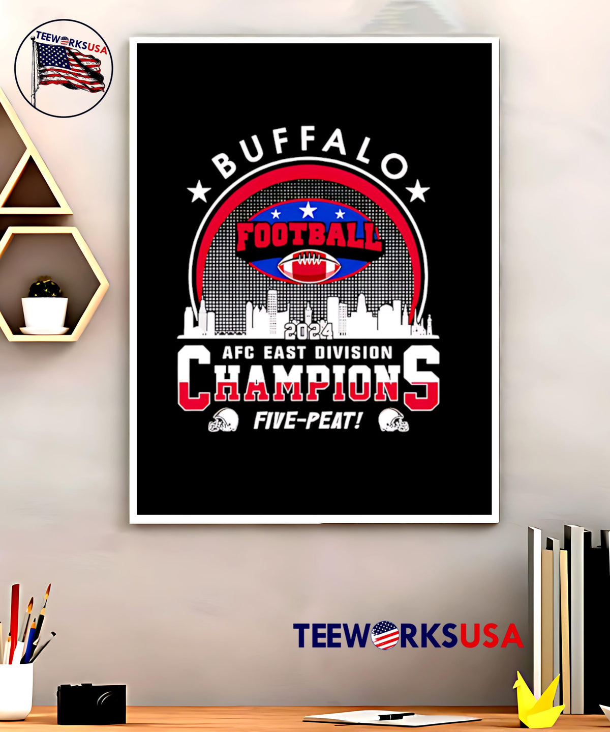 Buffalo Football 2024 Afc East Division Champions - Adult & Kids T-Shirts, Sweatshirts & Hoodies apparel design preview 5