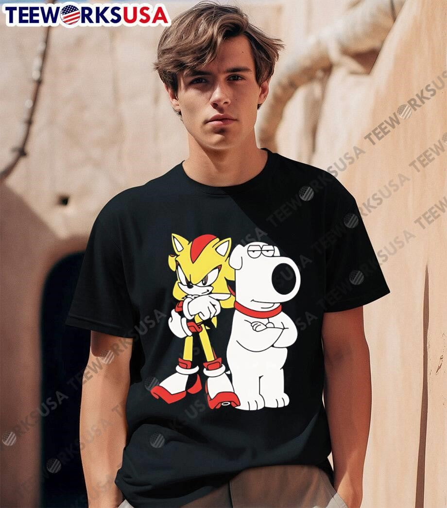 Shadow the hedgehog and brian griffin - Adult & Kids T-Shirts, Sweatshirts & Hoodies apparel design preview 1