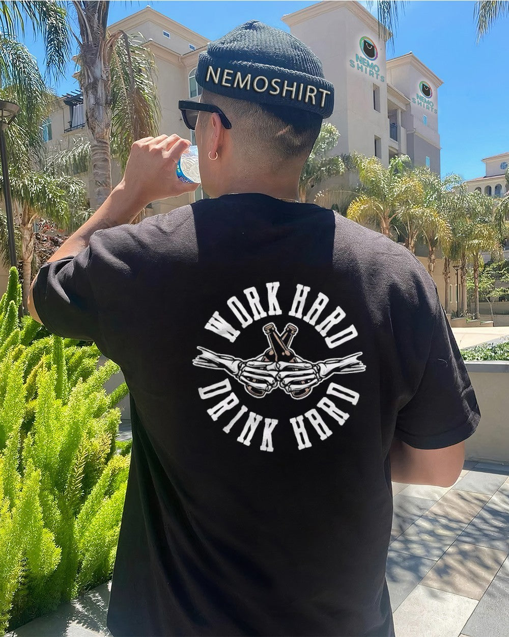 Work hard drink - Adult & Kids T-Shirts, Sweatshirts & Hoodies apparel design preview 4