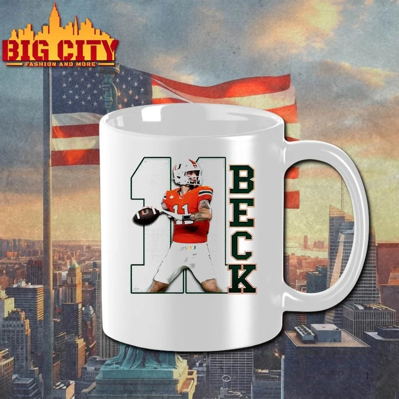 Miami Hurricanes Beck 11 - Adult & Kids T-Shirts, Sweatshirts & Hoodies apparel design preview 3