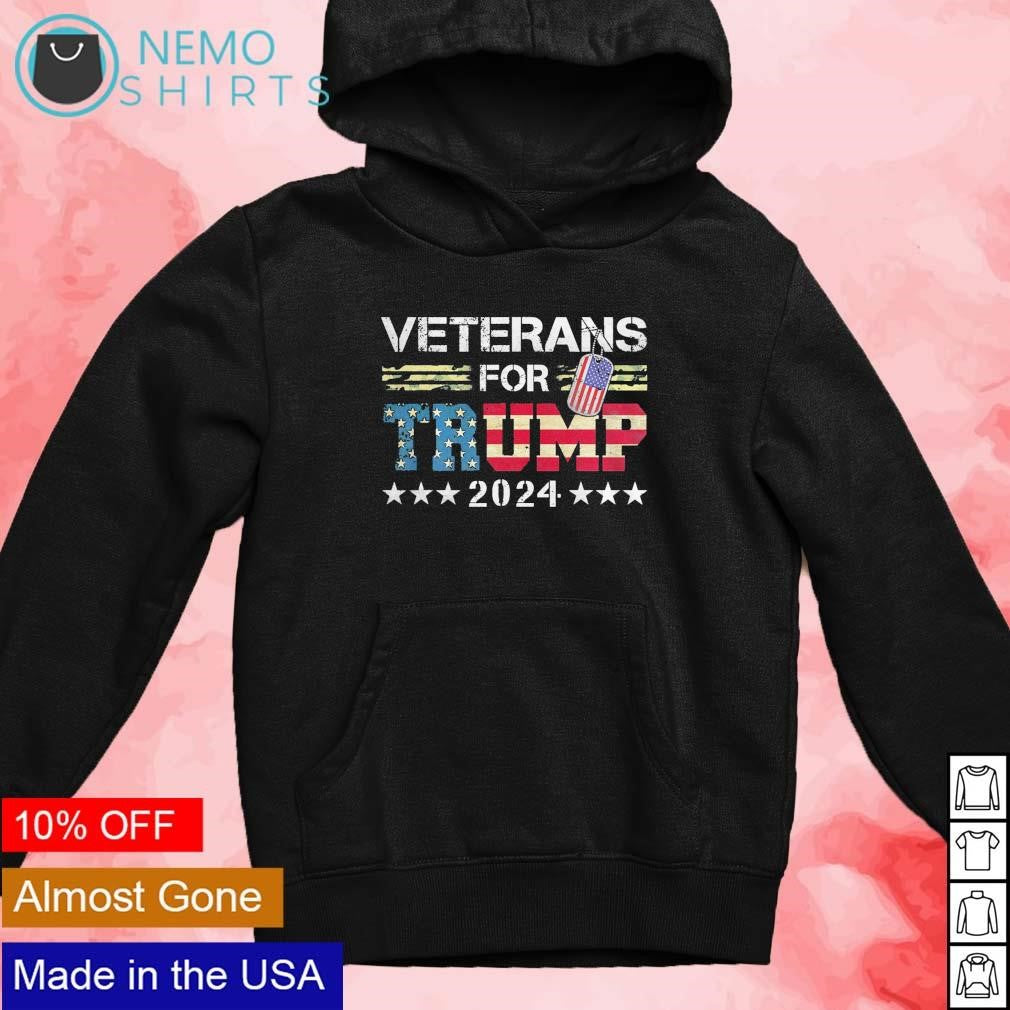 Veterans for Trump 2024 - Adult & Kids T-Shirts, Sweatshirts & Hoodies apparel design preview 4
