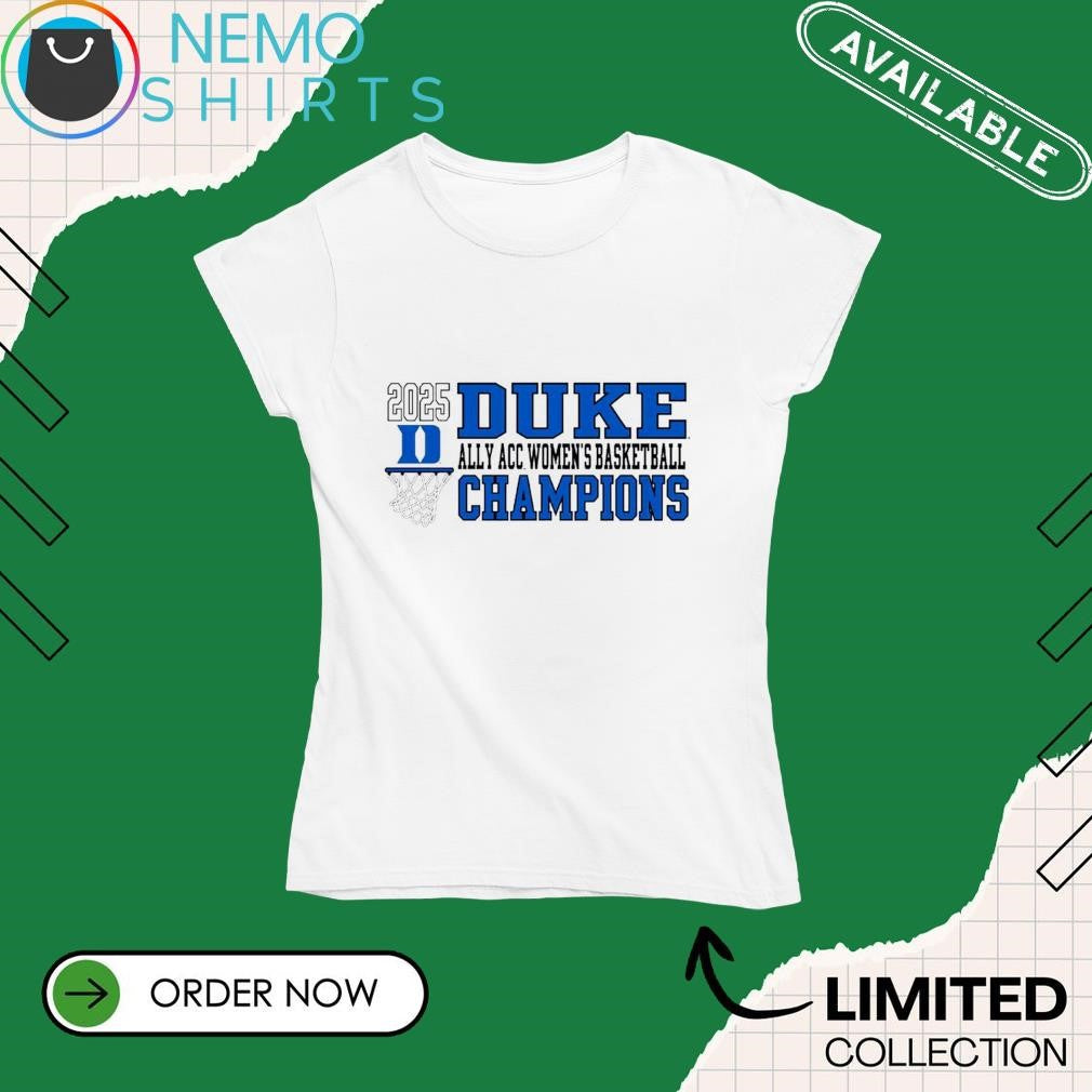 Duke Blue Devils 20025 ally ACC women's basketball - Adult & Kids T-Shirts, Sweatshirts & Hoodies apparel design preview 4