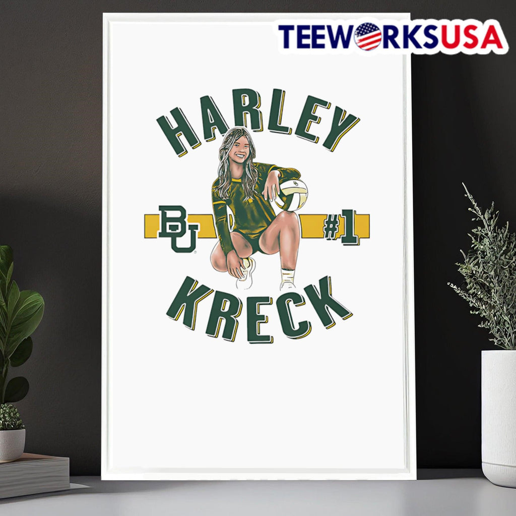 Harley Kreck Baylor volleyball cartoon - Adult & Kids T-Shirts, Sweatshirts & Hoodies apparel design preview 6