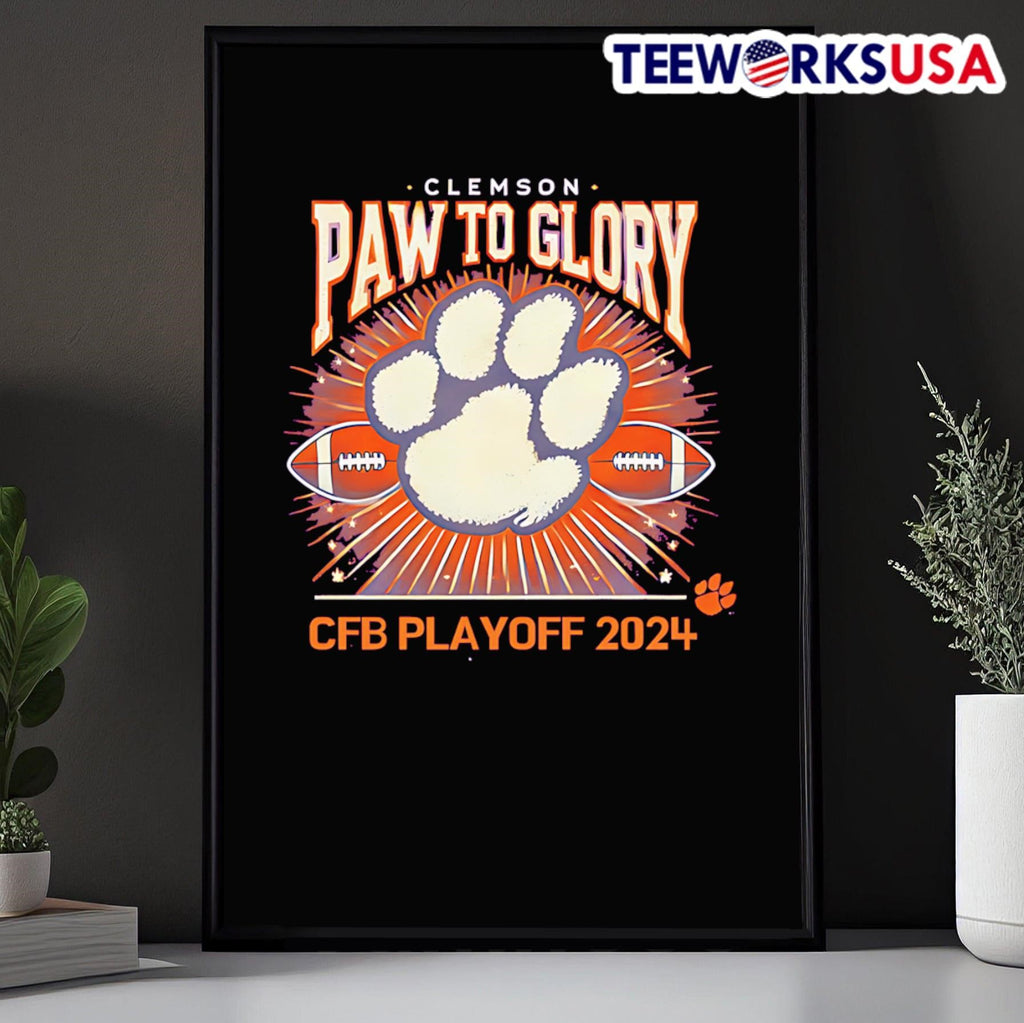 Clemson paw to glory CFB Playoff 2024 - Adult & Kids T-Shirts, Sweatshirts & Hoodies apparel design preview 5