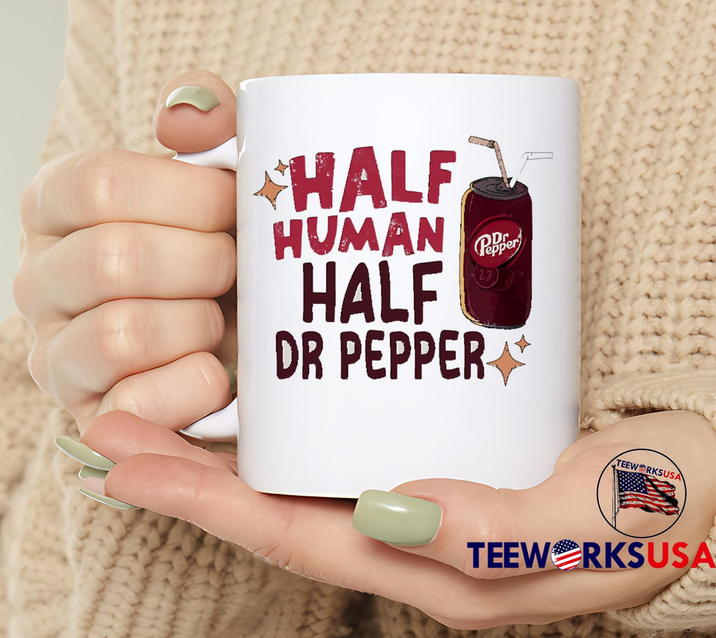 Half Human Dr Pepper - Adult & Kids T-Shirts, Sweatshirts & Hoodies apparel design preview 6