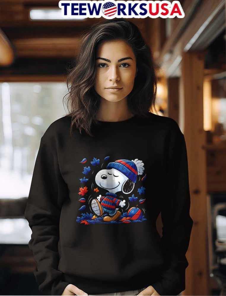 Snoopy Wearing Beanie Sweater Dancing In Falling - Adult & Kids T-Shirts, Sweatshirts & Hoodies apparel design preview 7