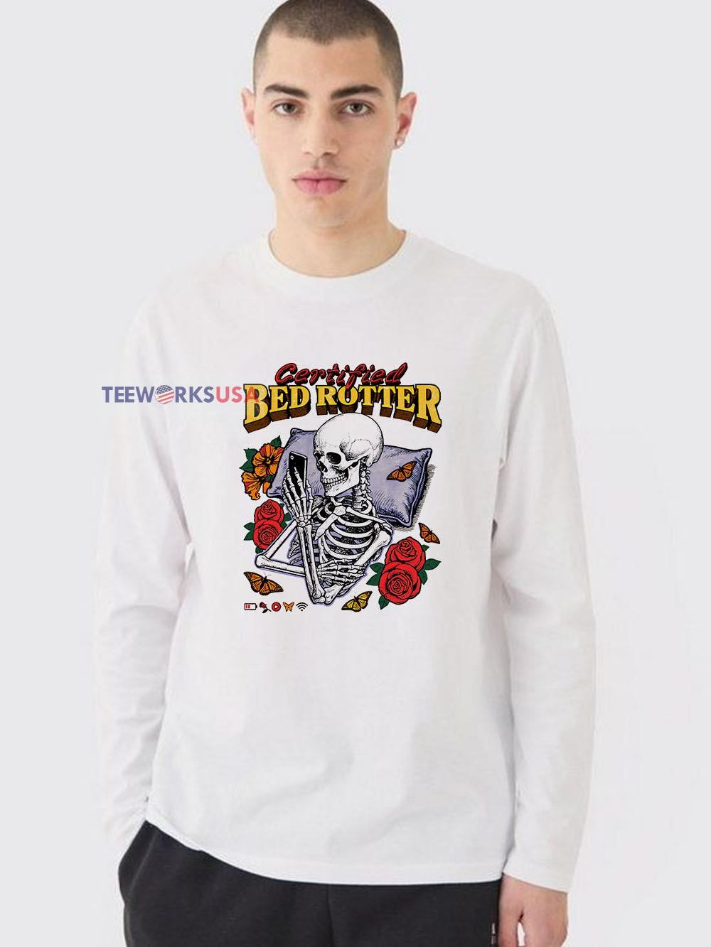 Certified bed rotter skeleton - Adult & Kids T-Shirts, Sweatshirts & Hoodies apparel design preview 3
