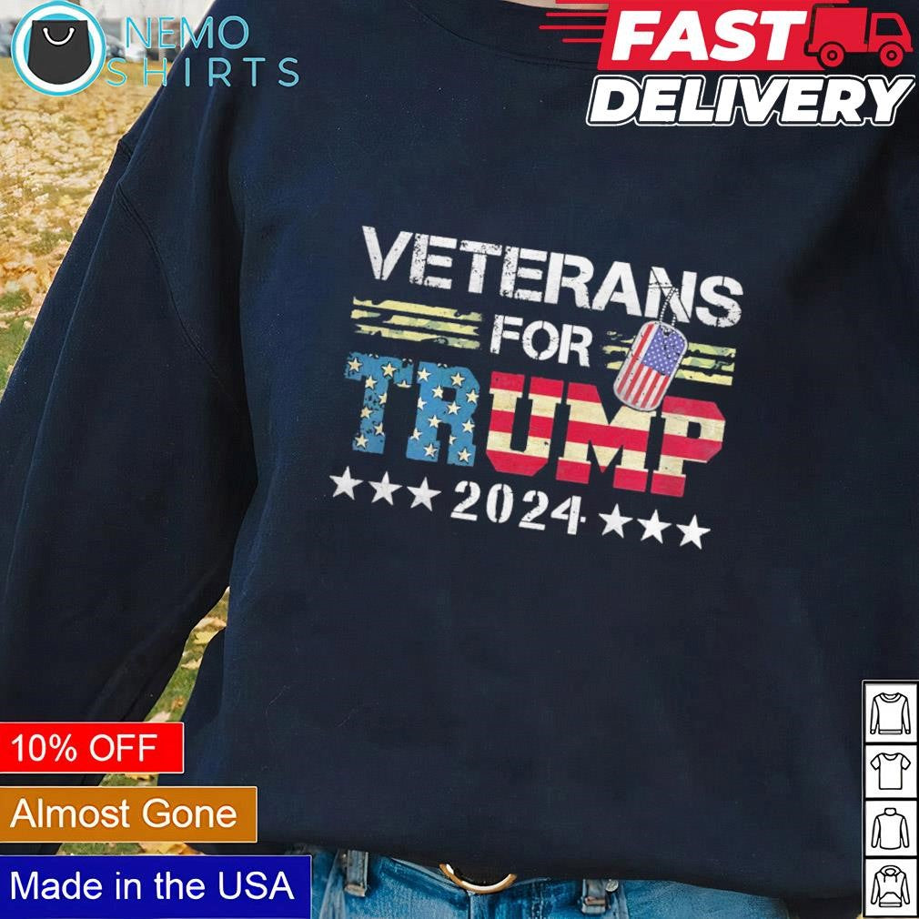 Veterans for Trump 2024 - Adult & Kids T-Shirts, Sweatshirts & Hoodies apparel design preview 1