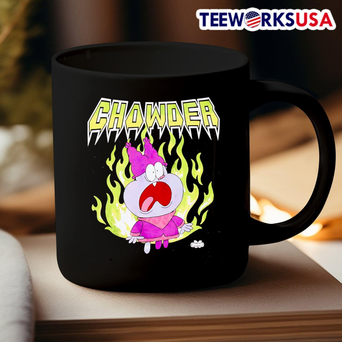 Chowder Metal Flames - Adult & Kids T-Shirts, Sweatshirts & Hoodies apparel design preview 3