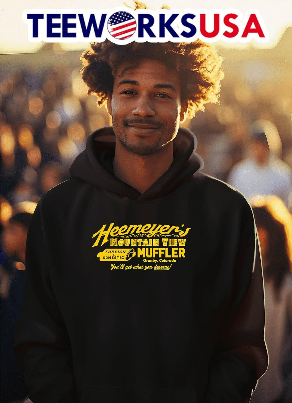 Premium Heemeyer's Mountain View Muffler - Adult & Kids T-Shirts, Sweatshirts & Hoodies apparel design preview 2