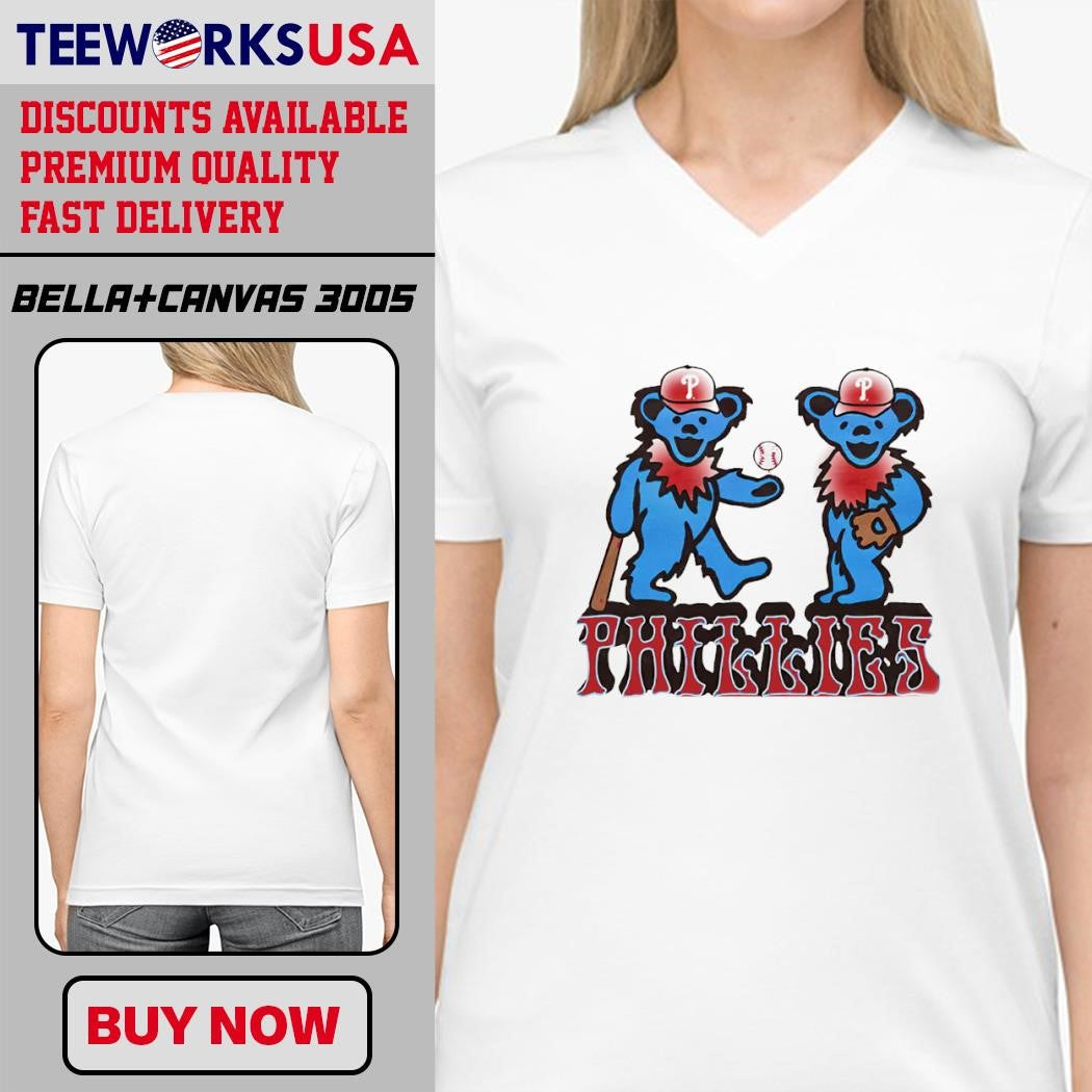 Philadelphia Phillies bear cartoon - Adult & Kids T-Shirts, Sweatshirts & Hoodies apparel design preview 4