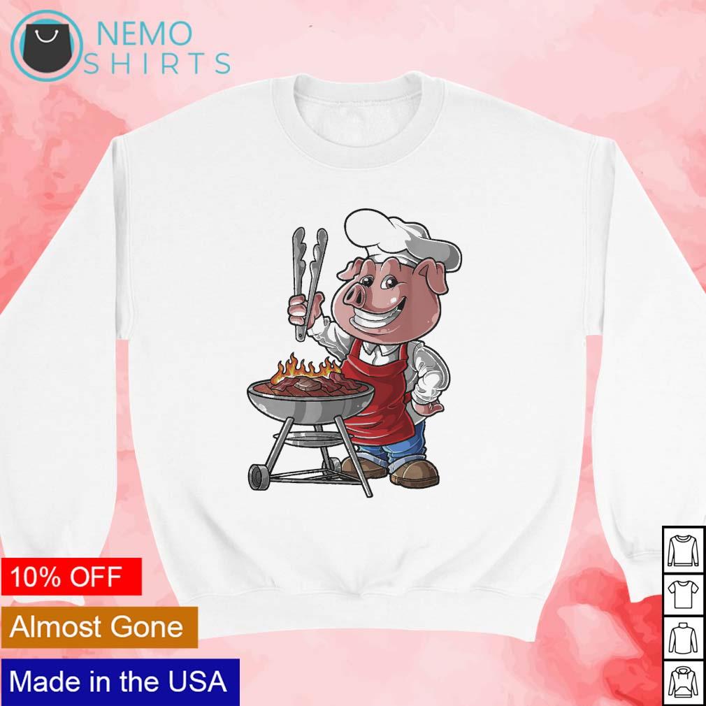 Grilling pig art - Adult & Kids T-Shirts, Sweatshirts & Hoodies apparel design preview 3