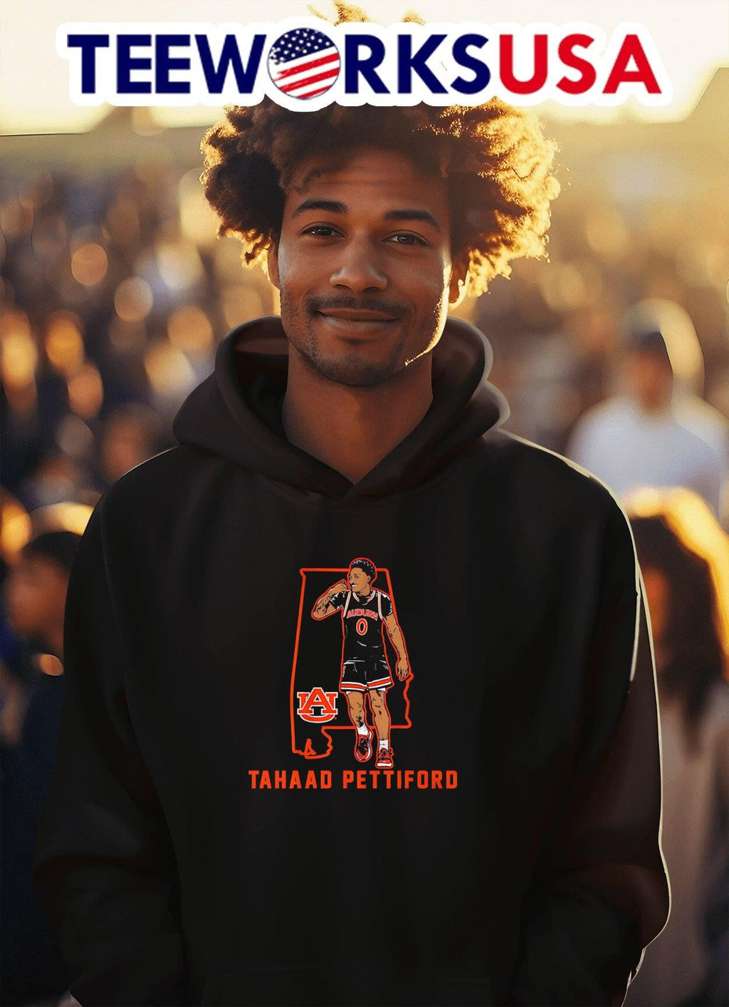 Tahaad Pettiford State Star Auburn basketball - Adult & Kids T-Shirts, Sweatshirts & Hoodies apparel design preview 2