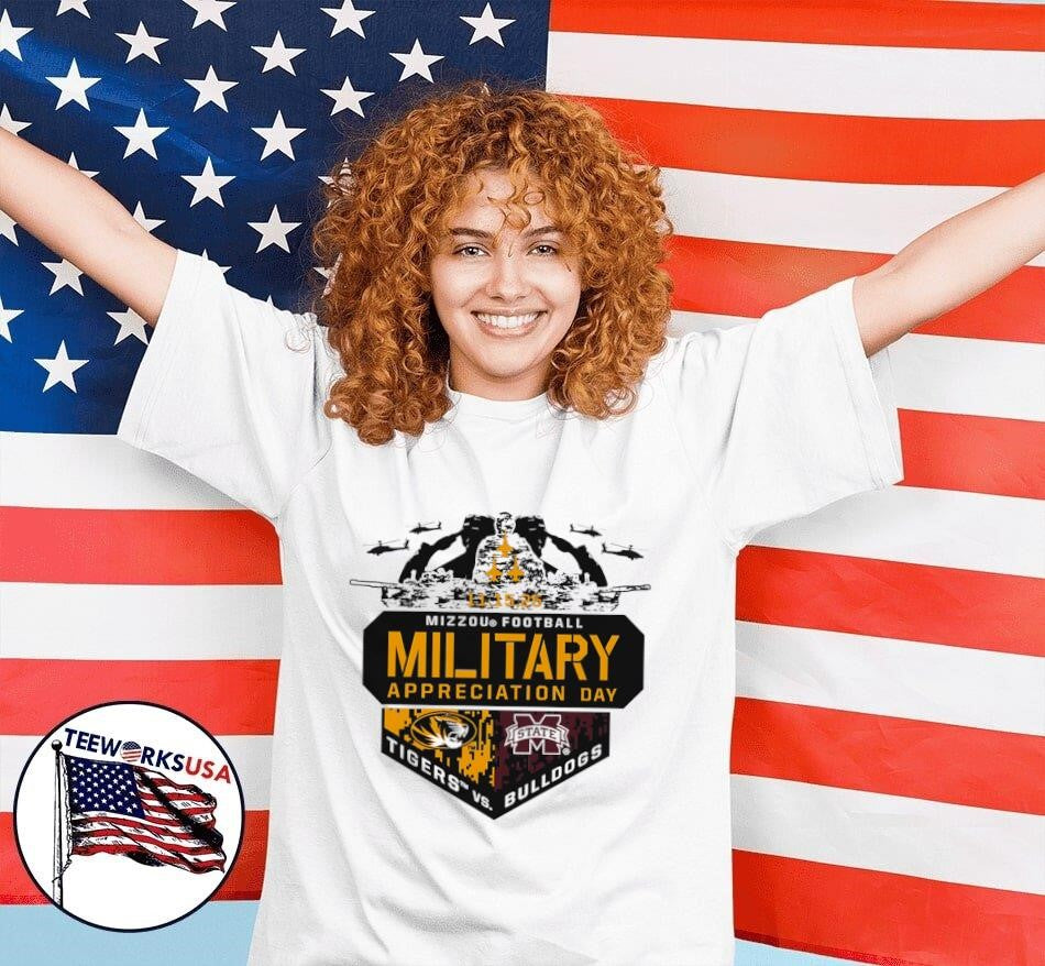 Military Appreciation Day Mizzou Tiger vs Mississippi - Adult & Kids T-Shirts, Sweatshirts & Hoodies apparel design preview 7