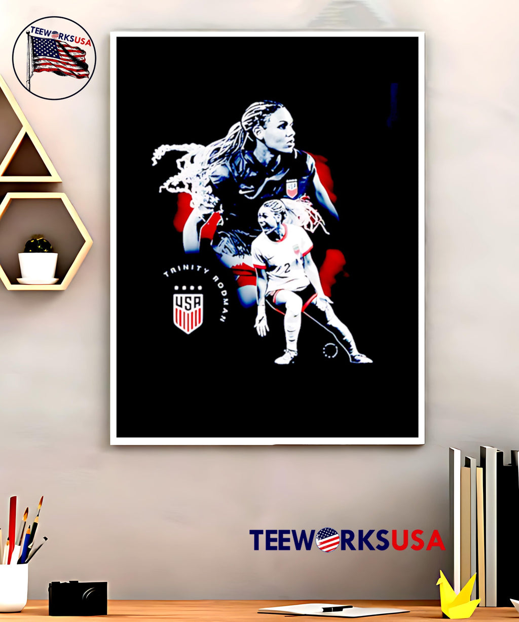 USWNT Trinity Rodman Graphic - Adult & Kids T-Shirts, Sweatshirts & Hoodies apparel design preview 5