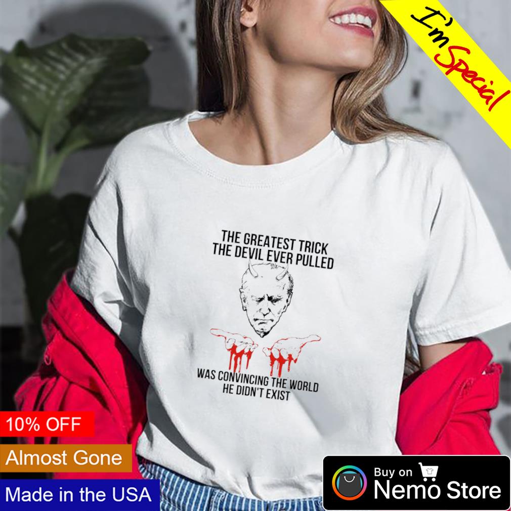 Joe Biden the greatest trick devil ever pulled was - Adult & Kids T-Shirts, Sweatshirts & Hoodies apparel design preview 2