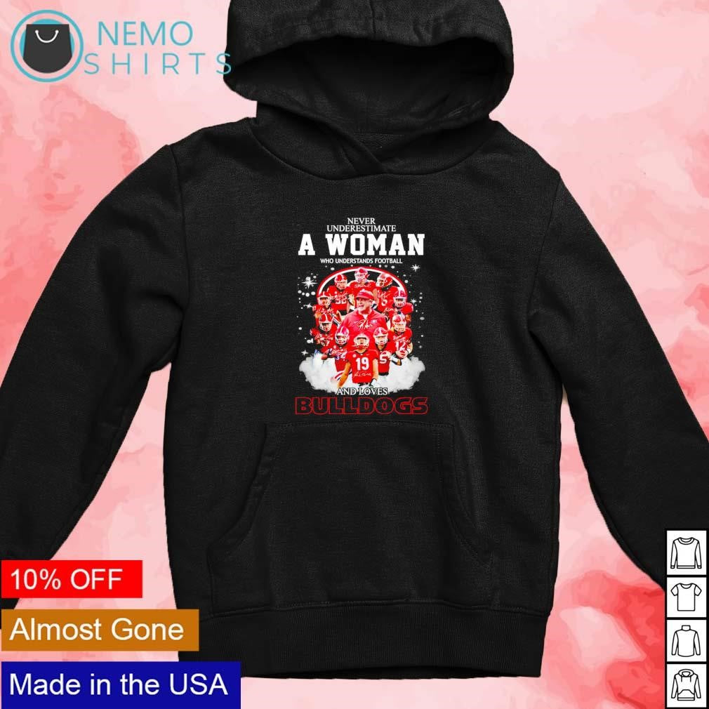 Never underestimate a woman who understands football - Adult & Kids T-Shirts, Sweatshirts & Hoodies apparel design preview 2