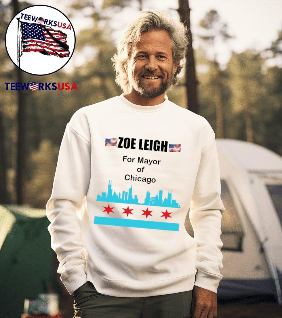 Zoe Leigh for Mayor of Chicago - Adult & Kids T-Shirts, Sweatshirts & Hoodies apparel design preview 3
