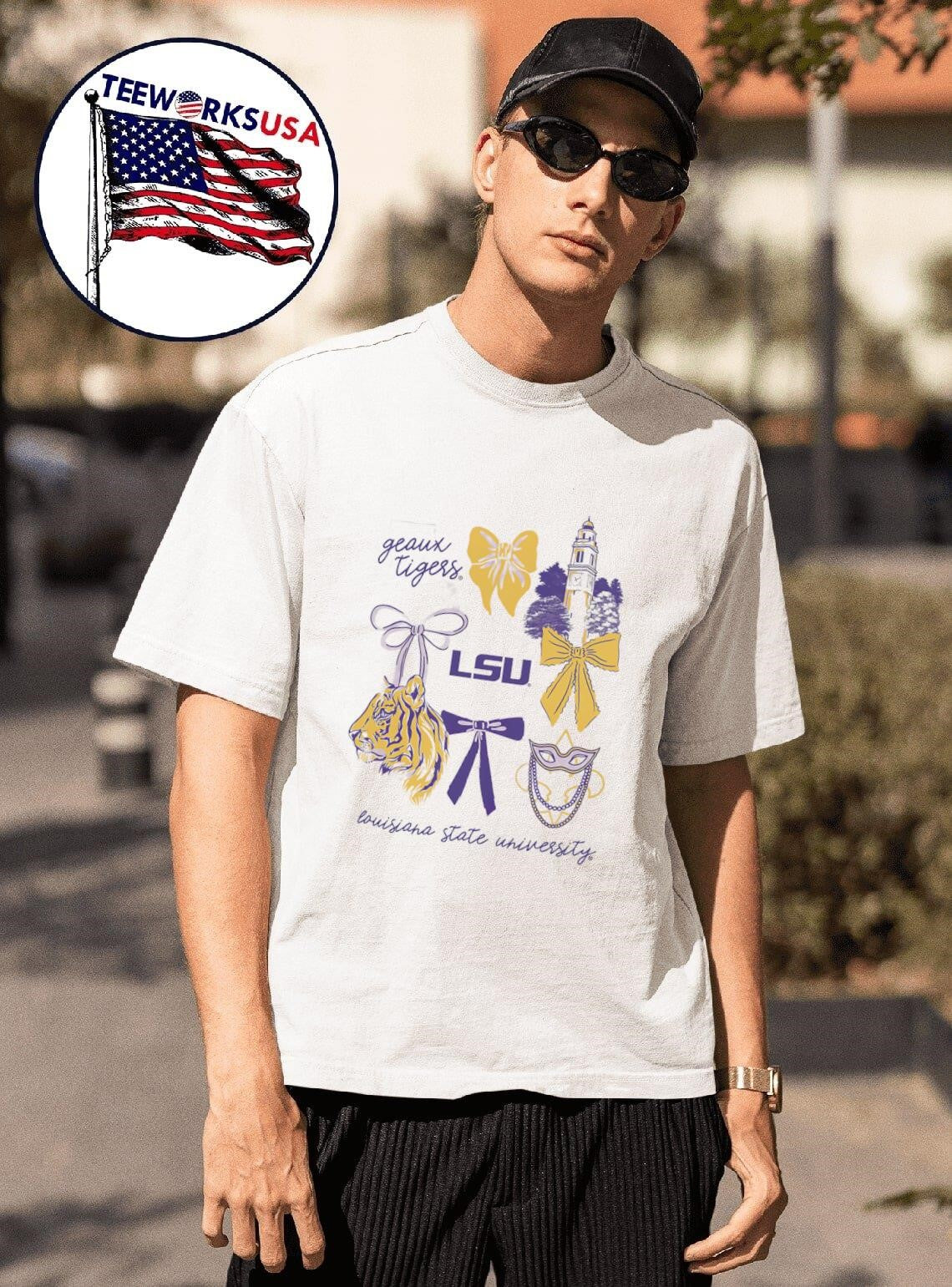 Geaux Tigers LSU University coquette - Adult & Kids T-Shirts, Sweatshirts & Hoodies apparel design preview 1