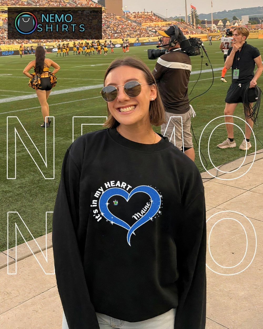 It's in my heart Maine - Adult & Kids T-Shirts, Sweatshirts & Hoodies apparel design preview 4