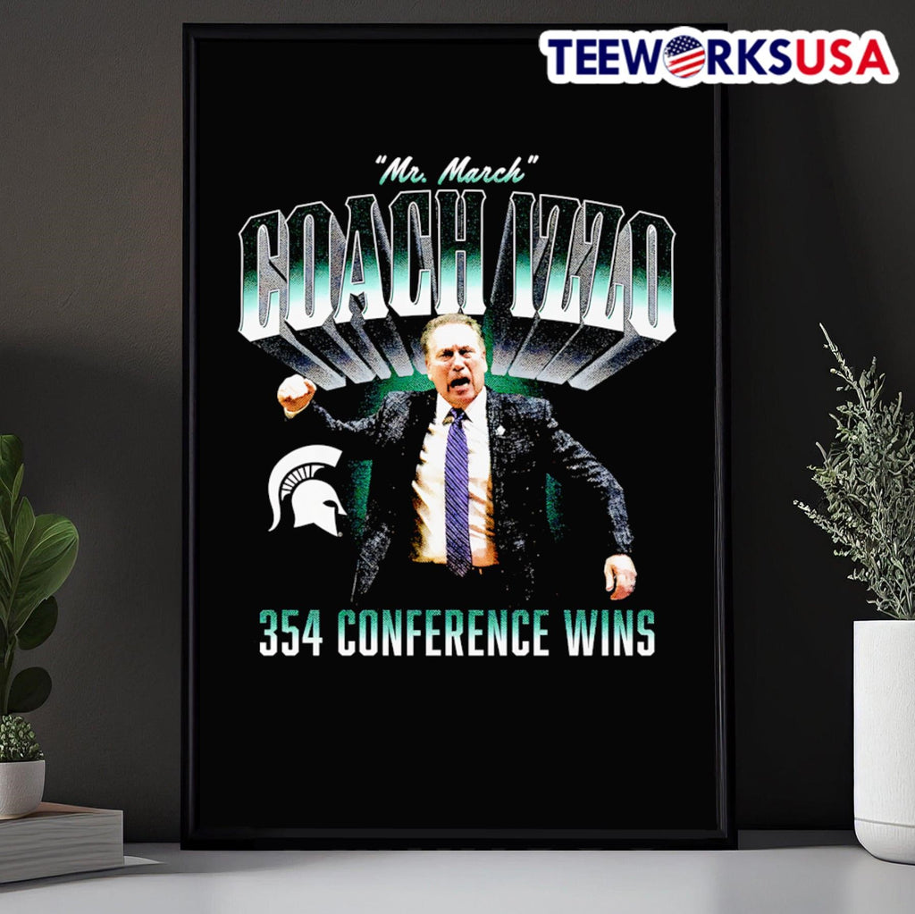 Mr March Coach Izzo 354 Conference wins Michigan - Adult & Kids T-Shirts, Sweatshirts & Hoodies apparel design preview 5