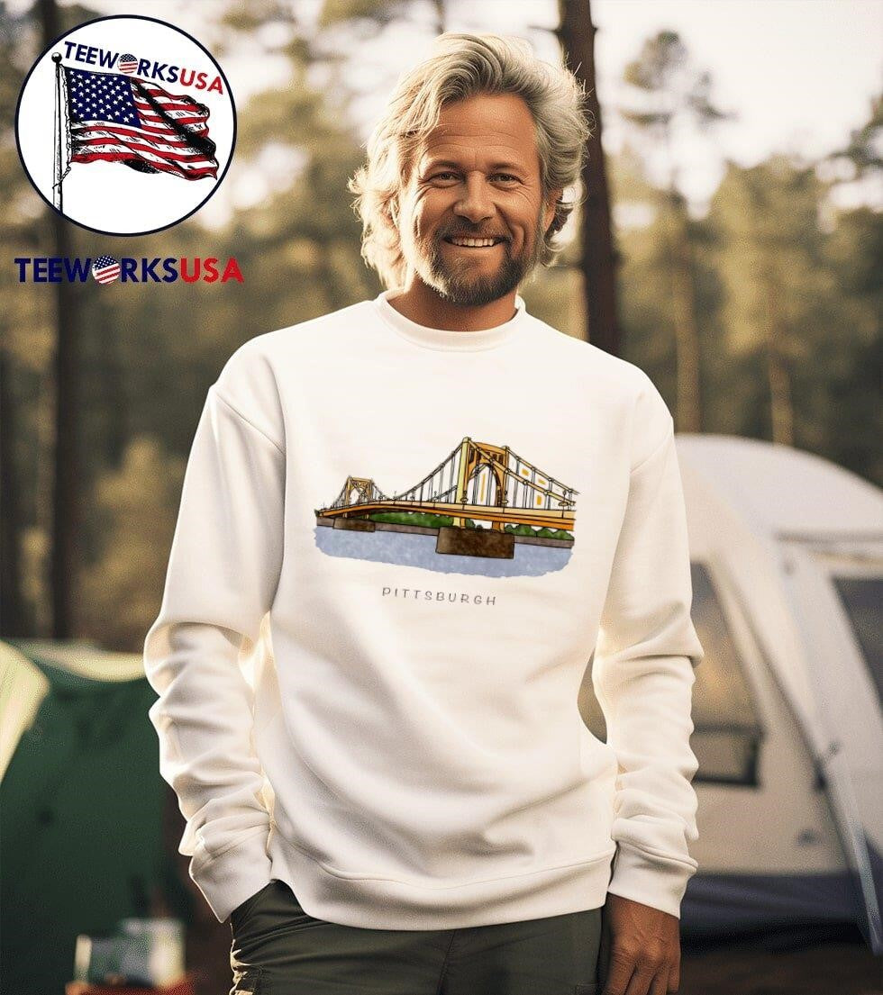 Roberto Clemente bridge Pittsburgh - Adult & Kids T-Shirts, Sweatshirts & Hoodies apparel design preview 3