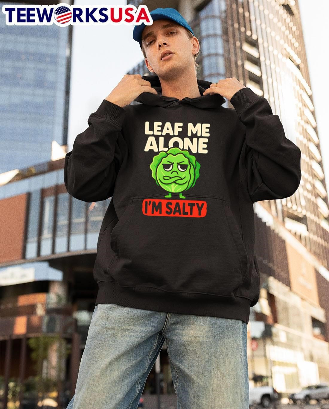 Lettuce leave me alone I'm Salty - Adult & Kids T-Shirts, Sweatshirts & Hoodies apparel design preview 3