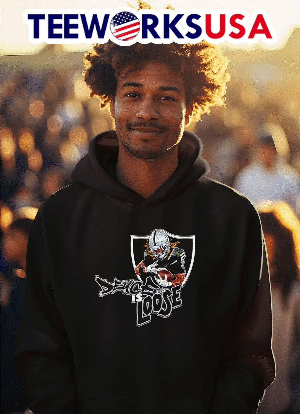 Deuce is Loose Las Vegas Raiders - Adult & Kids T-Shirts, Sweatshirts & Hoodies apparel design preview 2