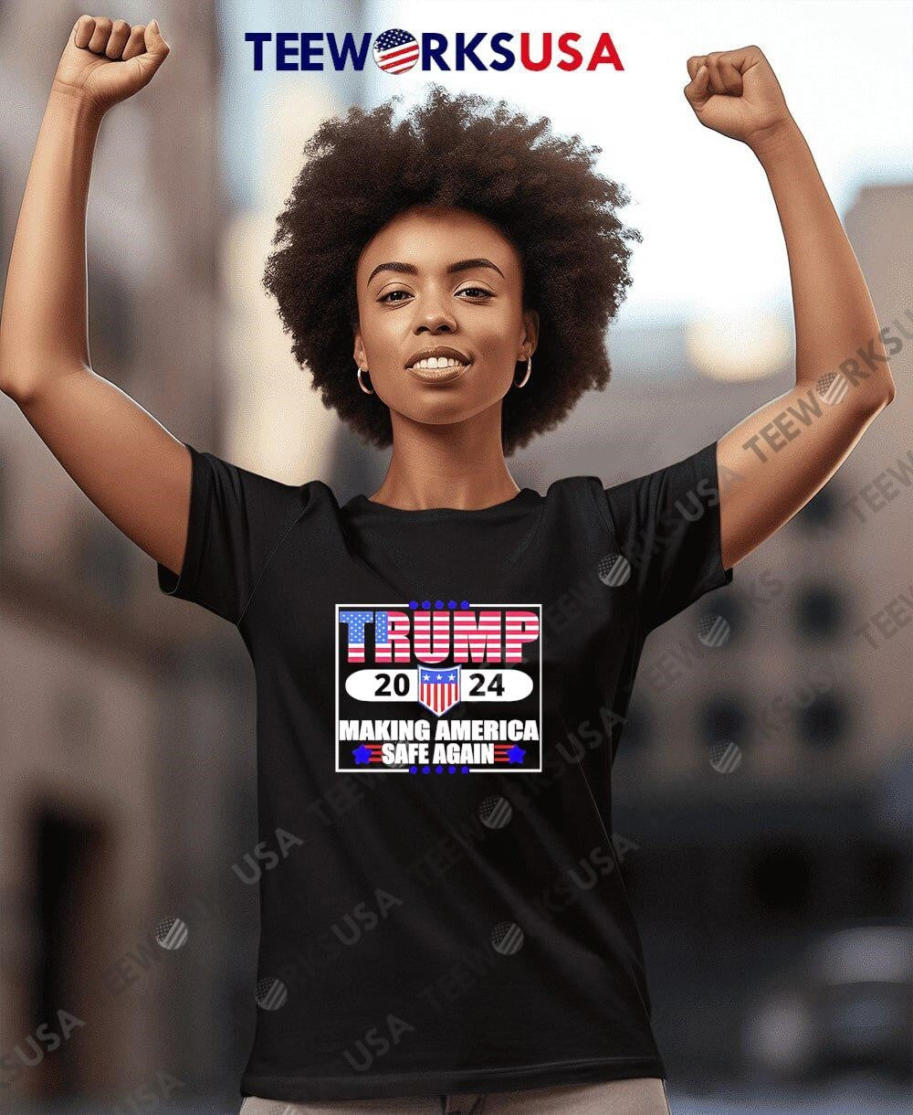 Trump Making America Safe Again 2024 - Adult & Kids T-Shirts, Sweatshirts & Hoodies apparel design preview 4