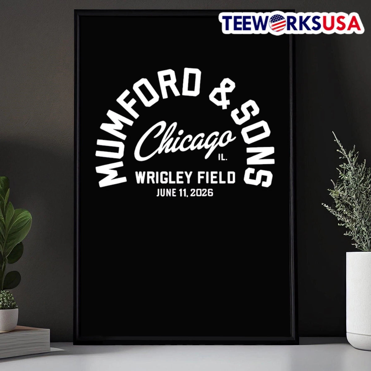 Mumford Sons Chicago IL Wrigley Field June 11 2026 - Adult & Kids T-Shirts, Sweatshirts & Hoodies apparel design preview 5