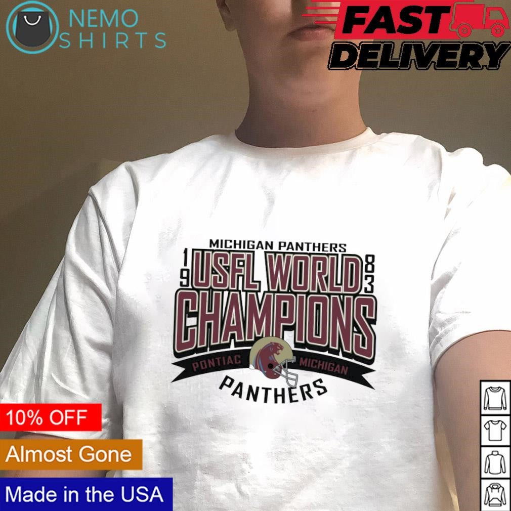 Michigan Panthers 1983 USFL world champions - Adult & Kids T-Shirts, Sweatshirts & Hoodies apparel design preview 1