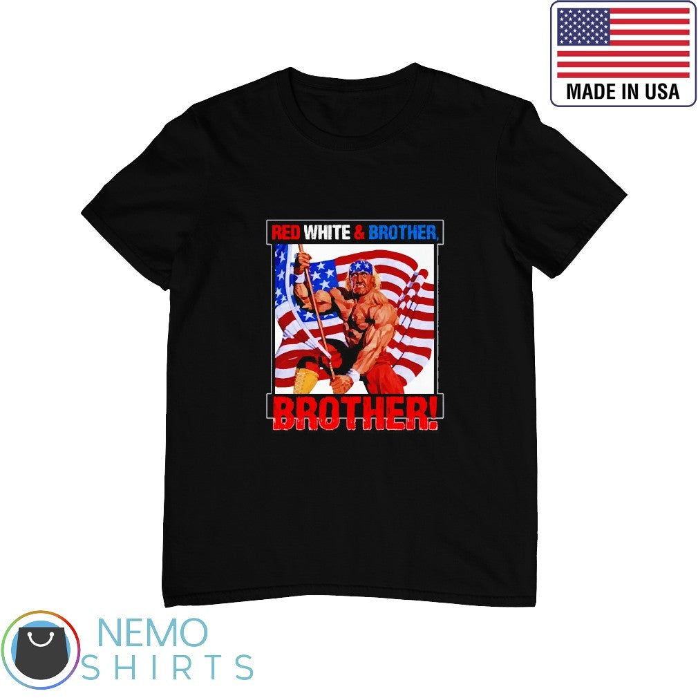 Red white and blue brother Hulk Hogan 4th of July - Adult & Kids T-Shirts, Sweatshirts & Hoodies apparel design preview 1