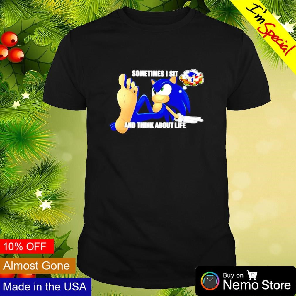 Sometimes i sit and think about life Sonic - Adult & Kids T-Shirts, Sweatshirts & Hoodies apparel design preview 1