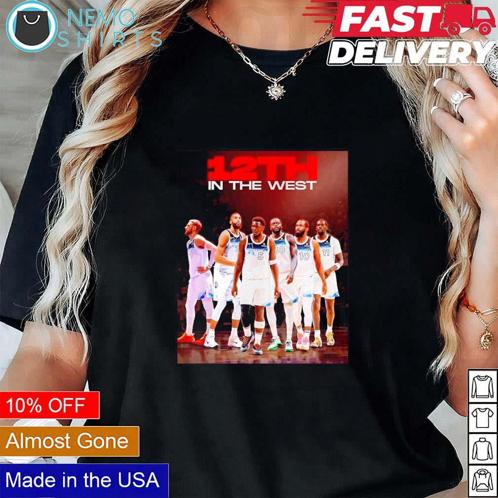 Minnesota Timberwolves 12th in the West - Adult & Kids T-Shirts, Sweatshirts & Hoodies apparel design preview 1