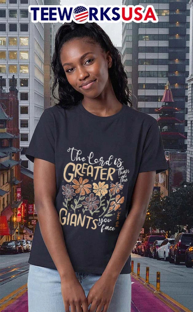 The Lord is greater than giants you face - Adult & Kids T-Shirts, Sweatshirts & Hoodies apparel design preview 2