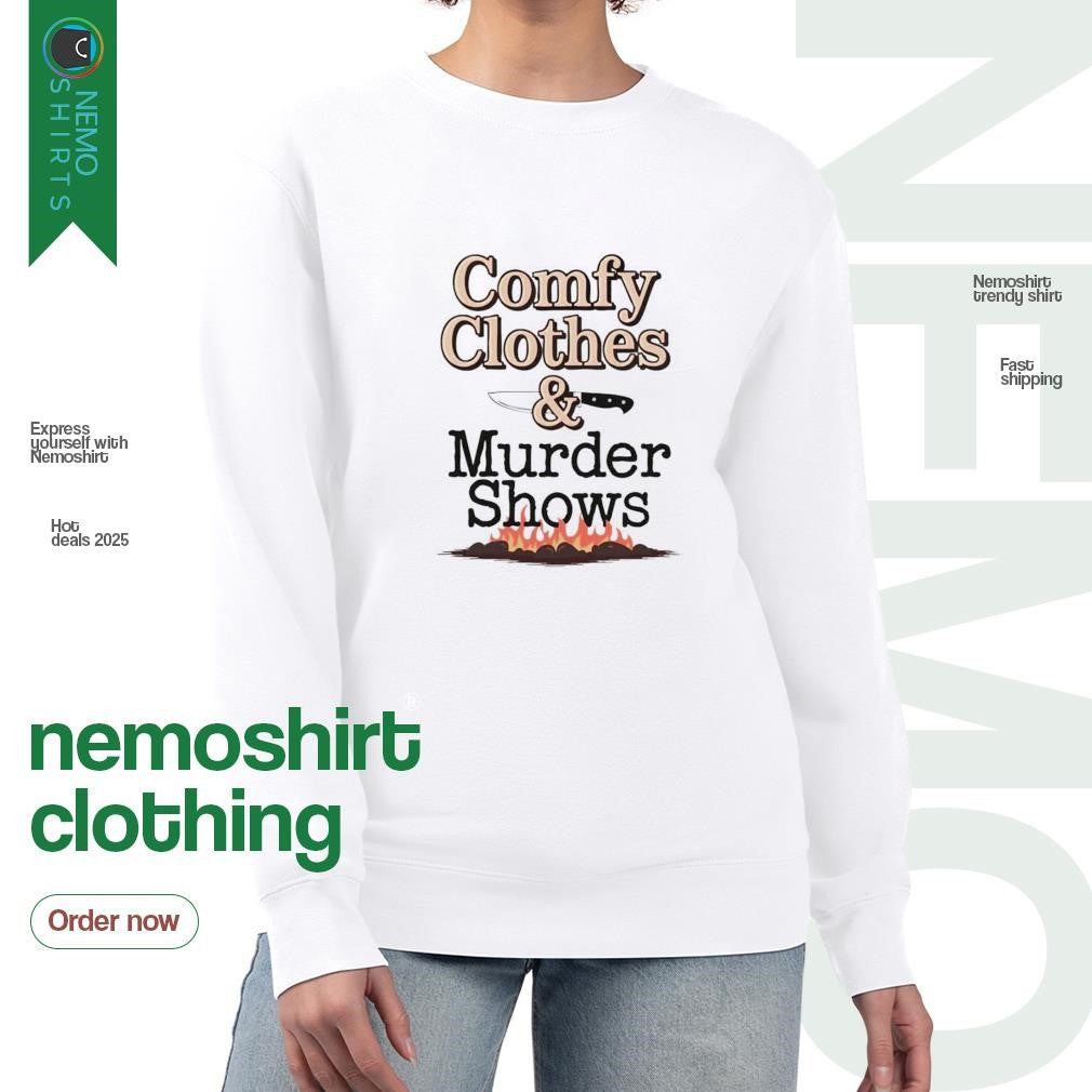 Comfy clothes and murder shows - Adult & Kids T-Shirts, Sweatshirts & Hoodies apparel design preview 4
