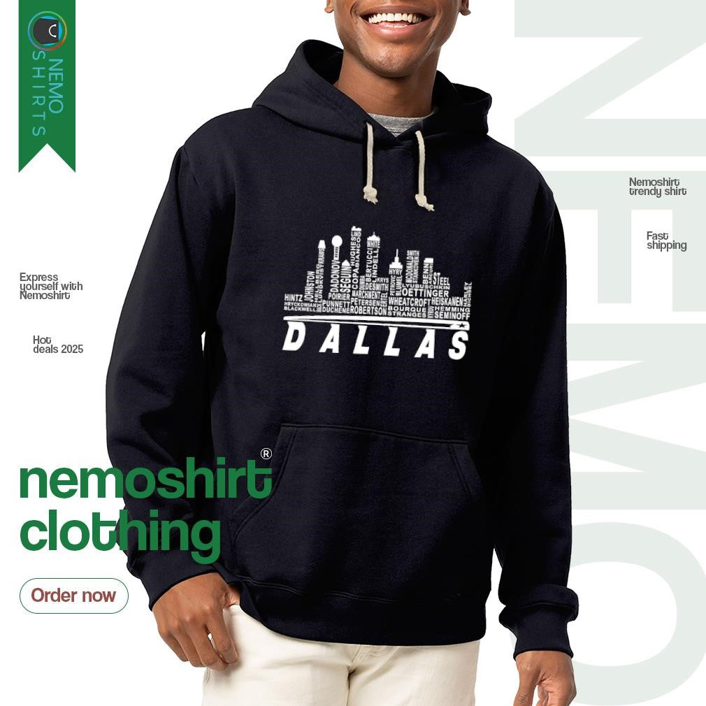 Dallas Stars city players names - Adult & Kids T-Shirts, Sweatshirts & Hoodies apparel design preview 2