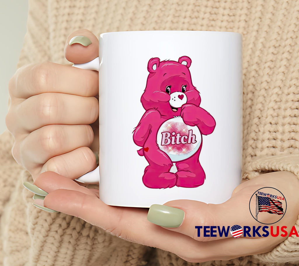 Bear Bitch pink - Adult & Kids T-Shirts, Sweatshirts & Hoodies apparel design preview 6