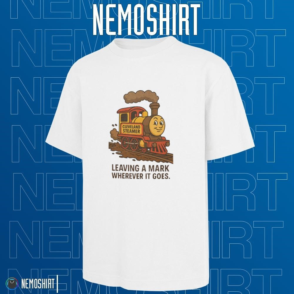Leaving a mark wherever it goes Cleveland steamer - Adult & Kids T-Shirts, Sweatshirts & Hoodies apparel design preview 1